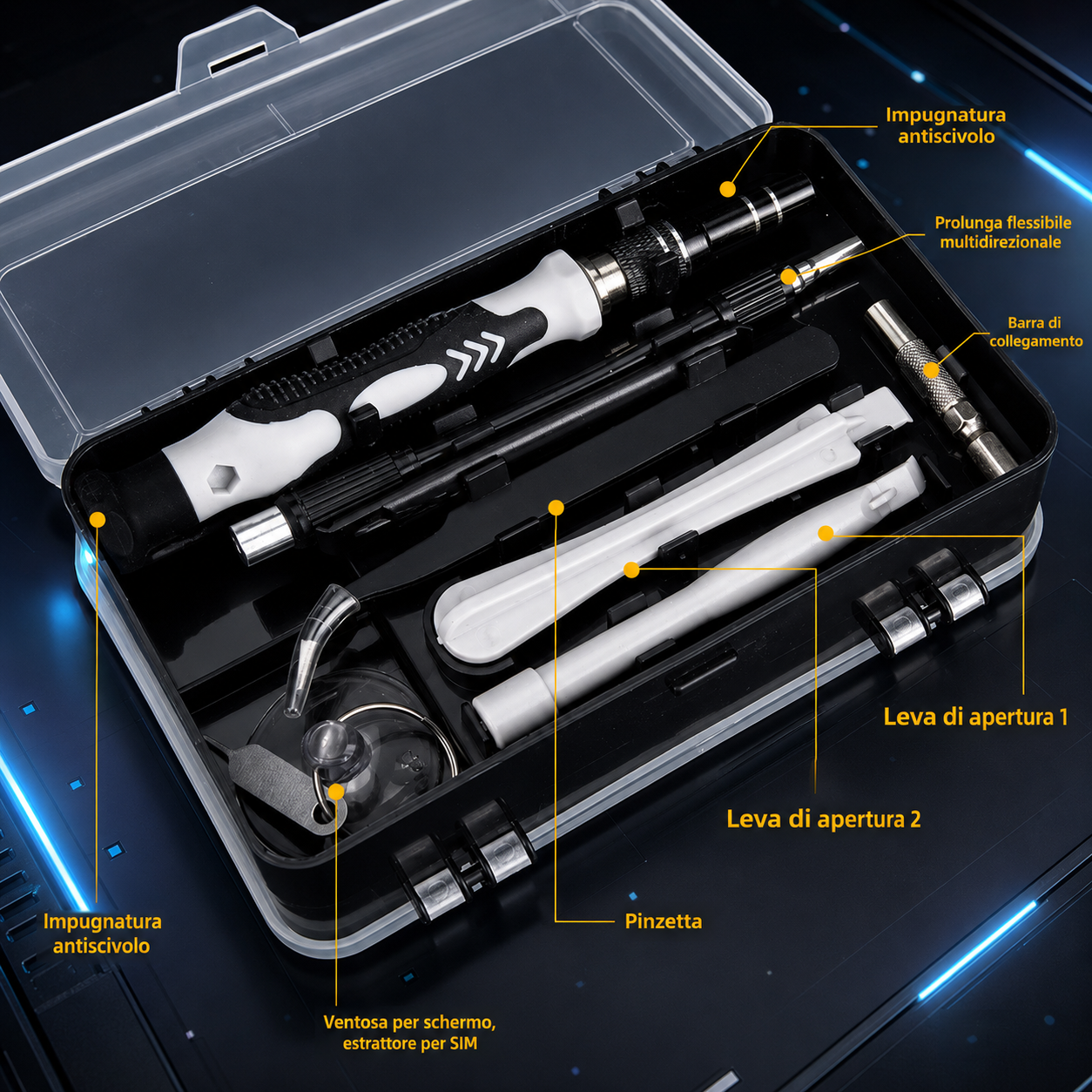 Kit di Riparazione di Precisione Pro 115-in-1