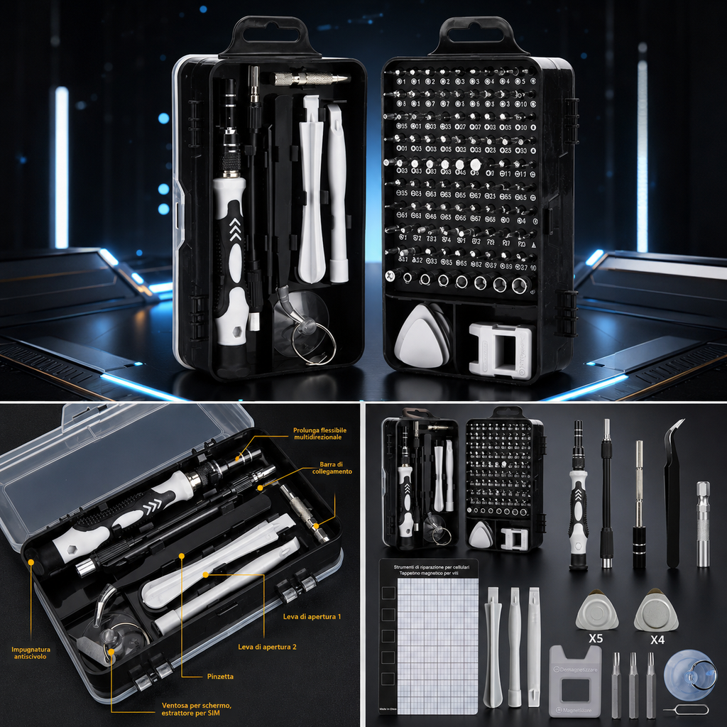 Kit di Riparazione di Precisione Pro 115-in-1